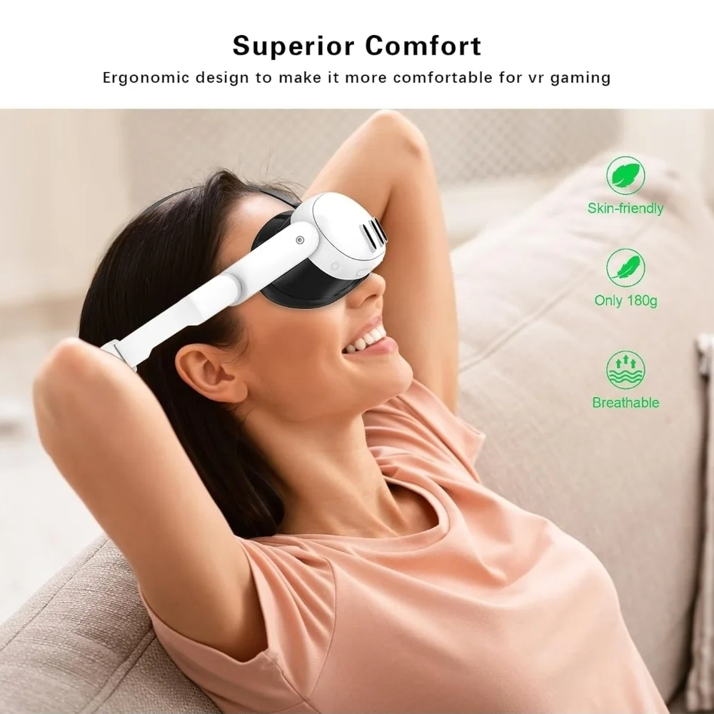 Oculus Quest 3 Comfort Head Strap in White and Gray
